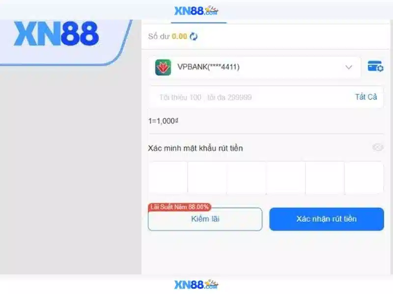 Giao diện sảnh game xổ số xn88 hiện đại và bắt mắt